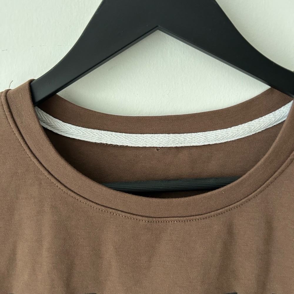 Korean Teddy Bear Graphic T Shirt Brown Cute Kawaii Y2K Baby Tee Size S - Picture 4 of 11